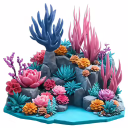 this is an image of a fake aquarium scene