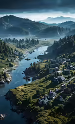 a scenic valley that is in the country