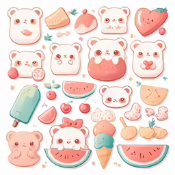 a close up of an illustrated type of food