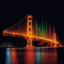 the golden gate bridge in san francisco at night