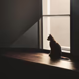 cat sitting on ledge in open window sill
