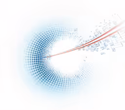 a white wall with a red abstract star and text on it