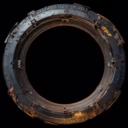 a circle shape photograph in the dark