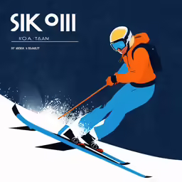 a person riding skis down a snow covered slope