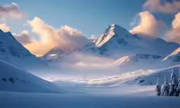 there are clouds moving over the mountain tops