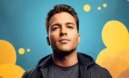 the actor in a black sweatshirt has his eyes open