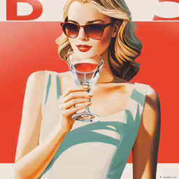 there is a woman holding a wine glass