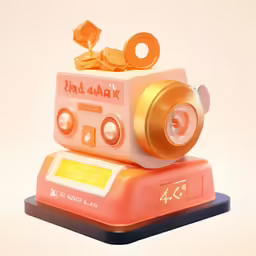 the little radio clock has an alarm clock on top of it