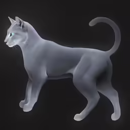 a cat with its eyes shut standing in the dark