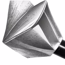 a close - up of the large funnel lamp fixture