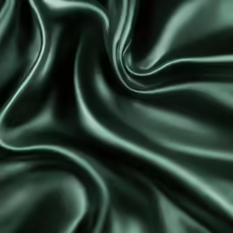 green wavy satin fabric that is in close up