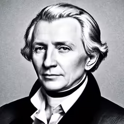 an old black and white photograph of a man