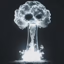 an illustration of a light bomb with smoke and bubbles coming out
