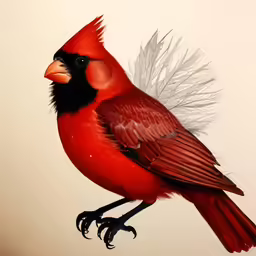 this is a very realistic picture of a cardinal
