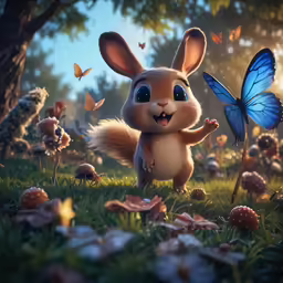 a cartoon animal that is sitting on the ground