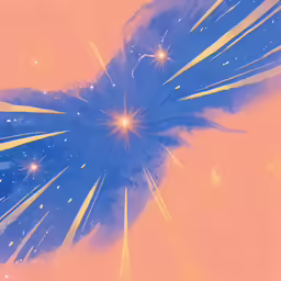 a pink and blue space photo with stars and dust