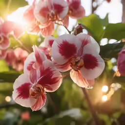 flowers are blooming all over the place that looks like an orchid