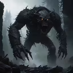 a monster that is standing in the dark