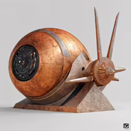a clock is shaped like a snail