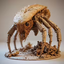 a toy insect that is inside a white container