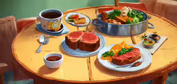 plates with sandwiches sit on a table with cup of tea,some very cute looking food sitting on a table