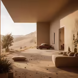 a very large room that has furniture in it