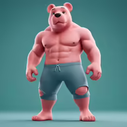 a bear that is wearing an overcoat and standing