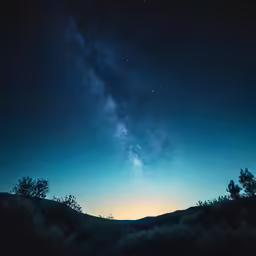 a distant sky filled with lots of stars