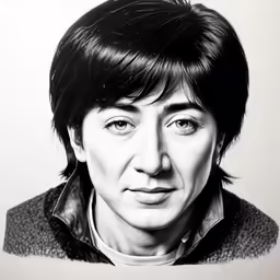 a drawing of the musician paul john young