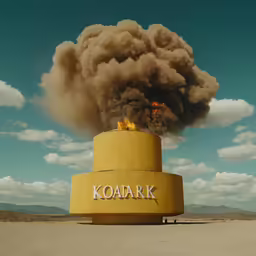the smoke coming from a large pipe is rising into the sky