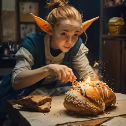 the young girl lights a candle as she sits in front of a cake