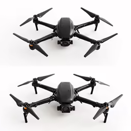 two pictures of the same model in a white background