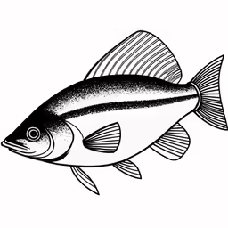 the fish is depicted on this drawing of the sea