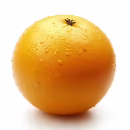 an orange with water drops on the top