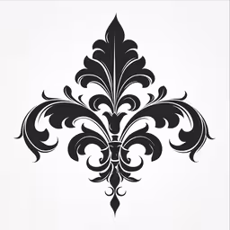 an elegant black and white design,a black and white art nouveau design element