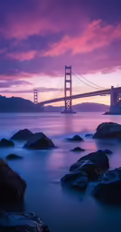 there is a long bridge that is over the ocean