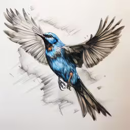 a bird that is flying in the air,a bird with its wings spread spread flying towards the sky