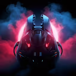 a futuristic vehicle that looks like the supervilly batmobile