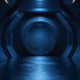 this is an empty room with several doors