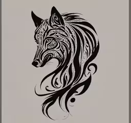 the side view of a horse