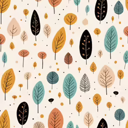 seamless repeatal background with a lot of different types of trees