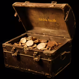 this is a chest filled with coins