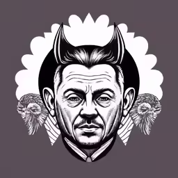an image of a man with horns on his head