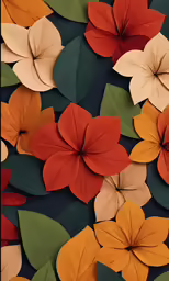 many leaves are arranged on top of each other
