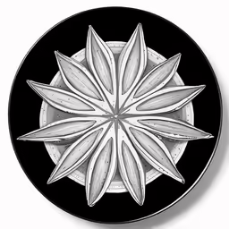 a decorative plate decorated with a circular design