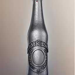 a bottle of tonic with water droplets on top
