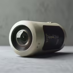 a camera on a white table in a room