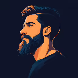 a painting of a man with a beard