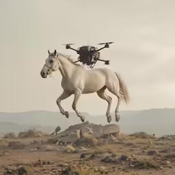 a person that is riding on a white horse