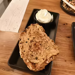 a table that has several different foods on it